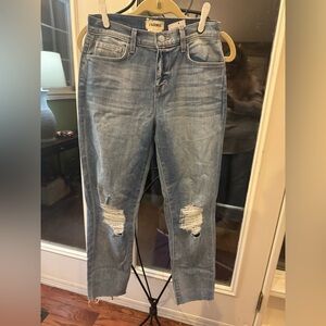 L’agence Distressed Skinny Jeans